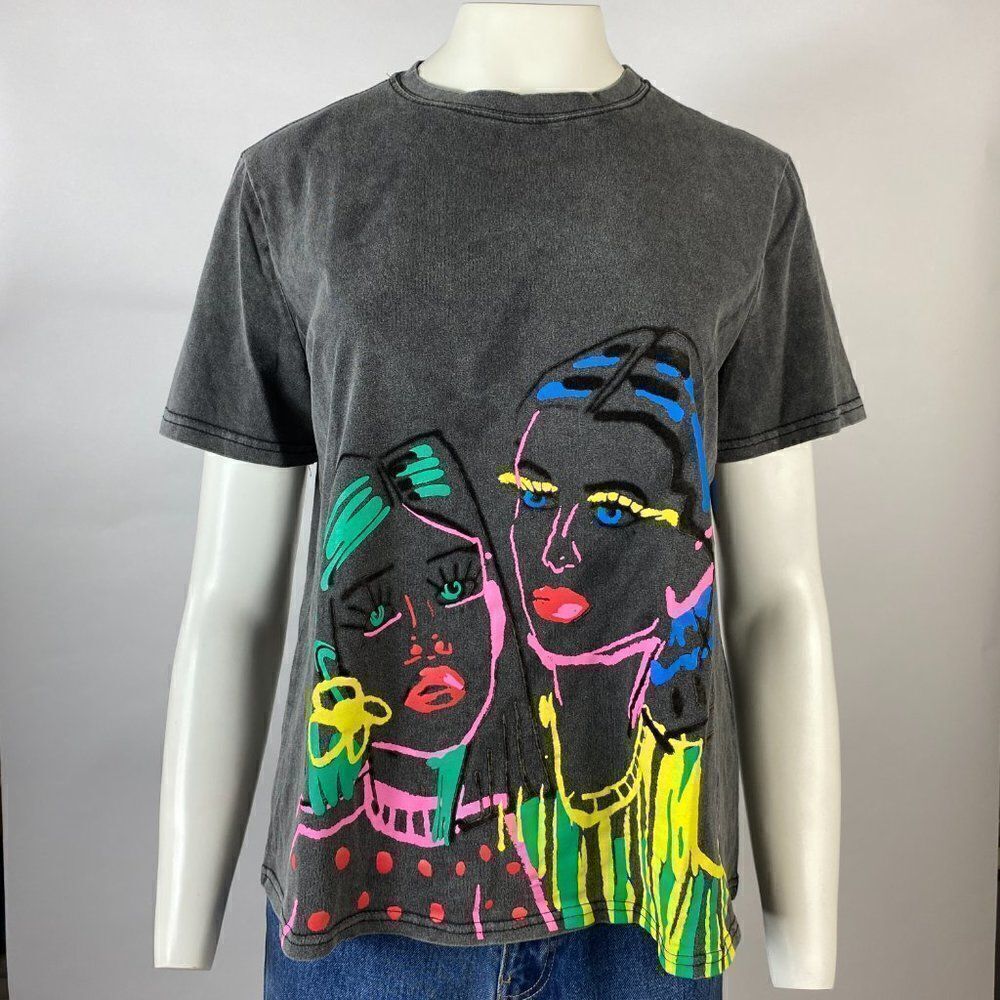 ZARA PRINTED WASHED EFFECT SHIRT